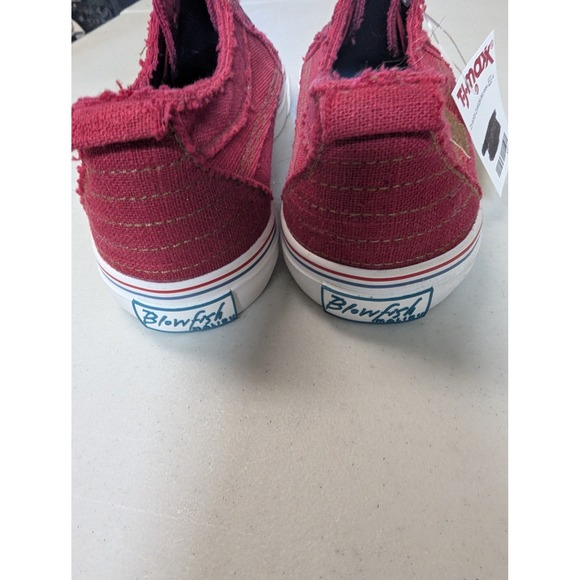Blowfish Malibu Red Canvas Slip On Sneakers Shoes Womens Size 8 - Picture 5 of 12
